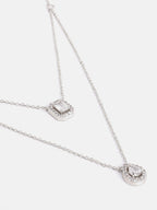 Silver-Toned Brass Silver-Plated Layered Necklace
