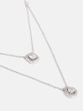 Silver-Toned Brass Silver-Plated Layered Necklace