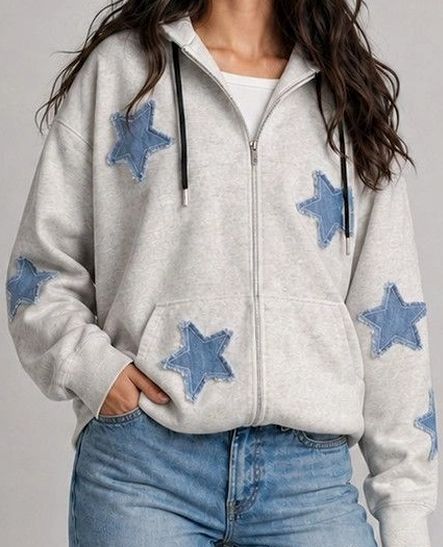 Women Embellished Hooded Sweatshirt