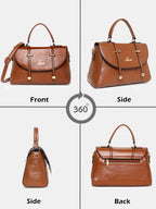 Women's Beech Flap Large Satchel Handbag
