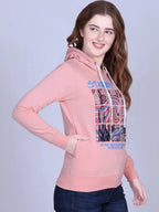 Women Printed Hooded Sweatshirt