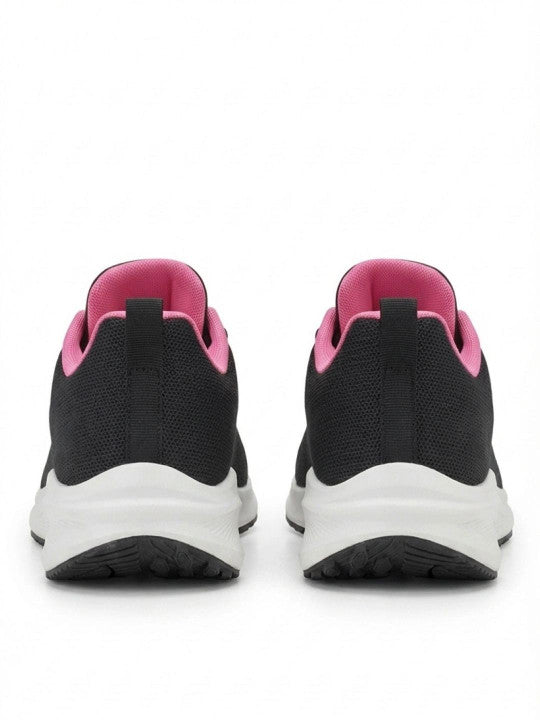 Women Black Bridal Rose Elevate Walking Shoes