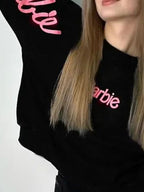 Women Barbie Typography Printed Sweatshirt