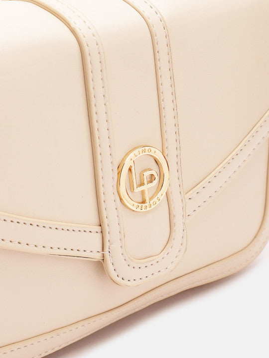 Leather Detachable Strap Structured Sling Bag