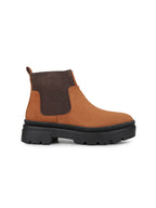 Women Tan Casual Solid Round toe Chelsea Boots