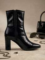 Women Round Toe Zip Regular Boots