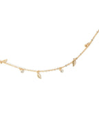 Women Gold Feather Charms Bracelet