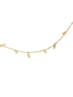 Women Gold Feather Charms Bracelet