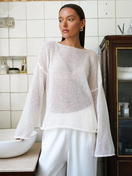 Kenza Flared Sleeve Knit Pullover
