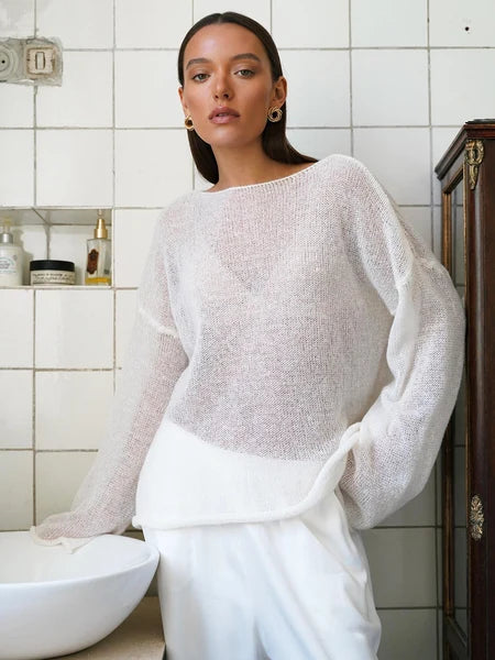 Kenza Flared Sleeve Knit Pullover