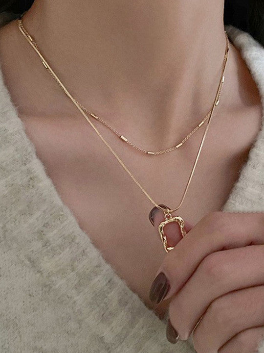 Gold-Plated Layered Necklace