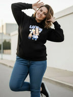 Women Printed Hooded Sweatshirt