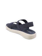 Women Blue Open Toe Comfort Heels Sandal