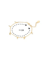 Women Gold Feather Charms Bracelet
