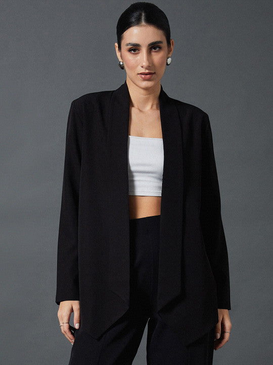 Comfort Fit Shawl Collar Front Open Blazer