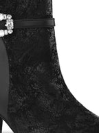 The Lifestyle Co Women Printed Pointed Toe Zip Boots