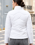 Women White Outdoor Puffer Jacket