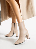 Women Textured Pointed Toe Zip Regular Boots