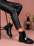 Women Round Toe Chelsea Boots