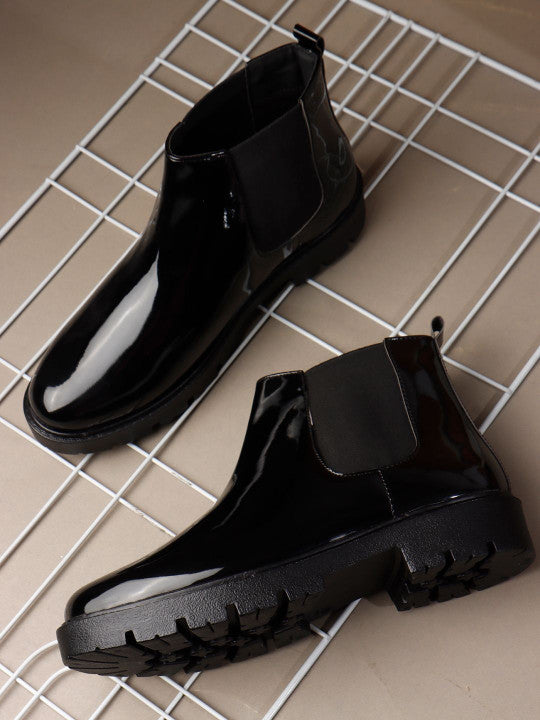 Women Round Toe Chelsea Boots
