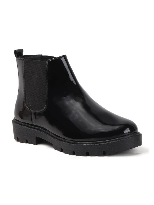 Women Round Toe Chelsea Boots