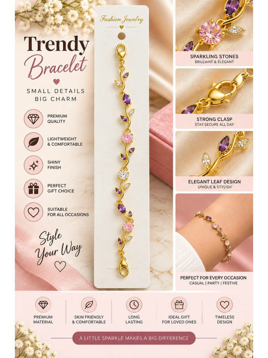 Women Gold-Plated Charm Bracelet