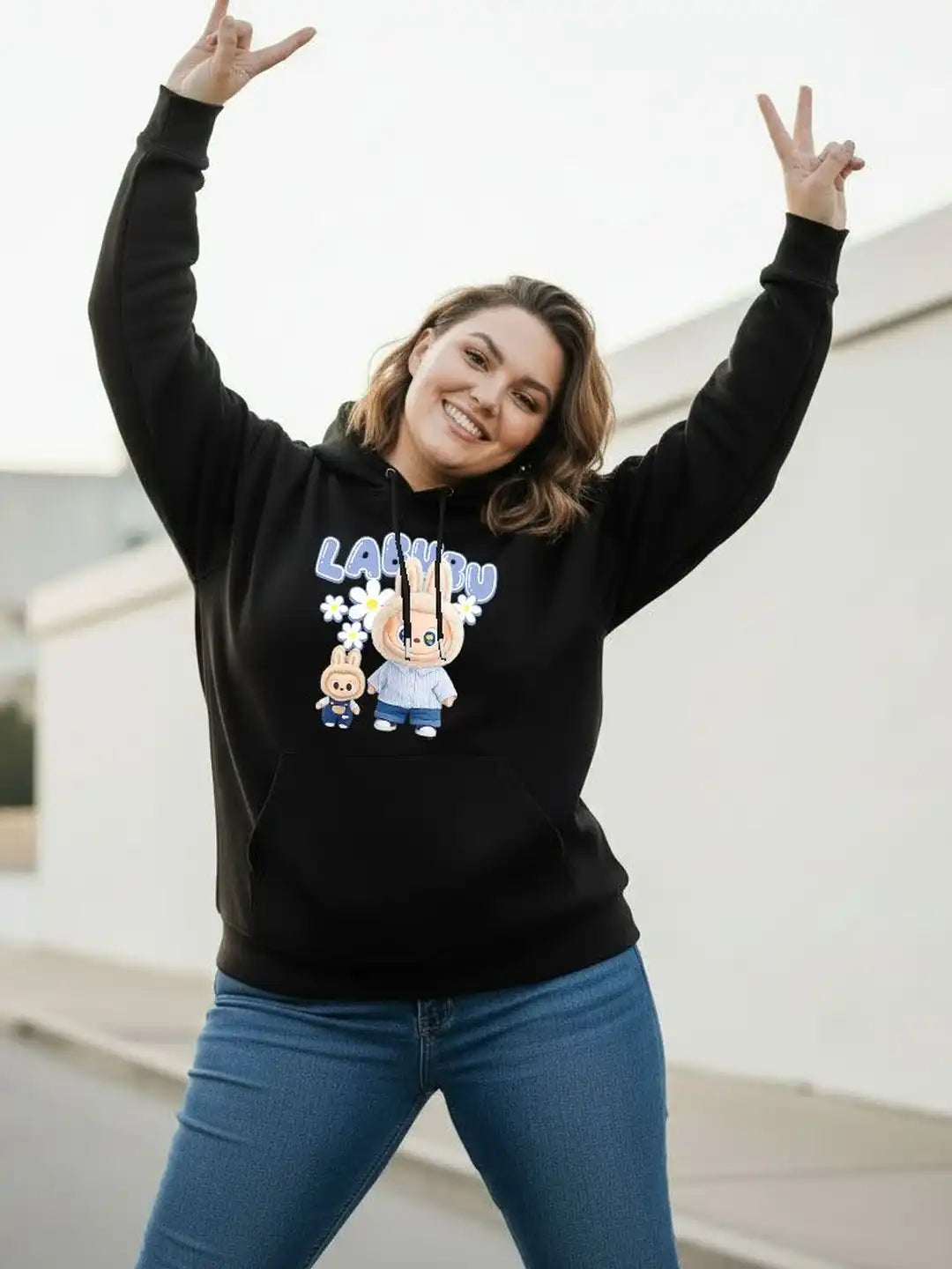Women Printed Hooded Sweatshirt