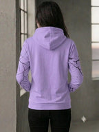 Women Printed Hooded Sweatshirt