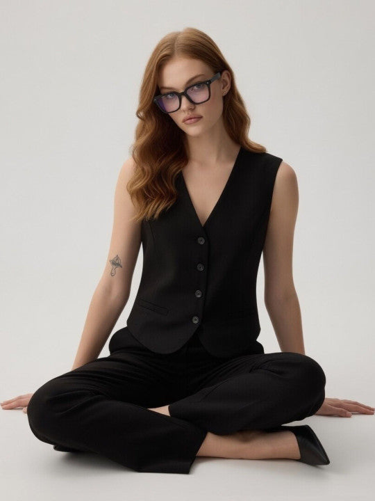 V-Neck Sleeveless Slim Fit Vest