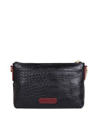 Animal Leather Tasselled Structured Sling Bag