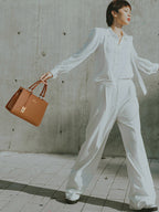Detachable Strap Buckle Detail Structured Shoulder Bag