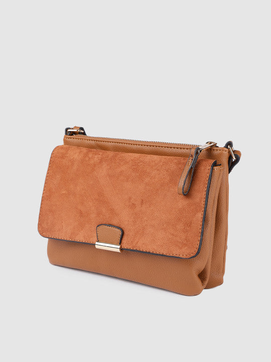 Cassie Solid Structured Sling Bag