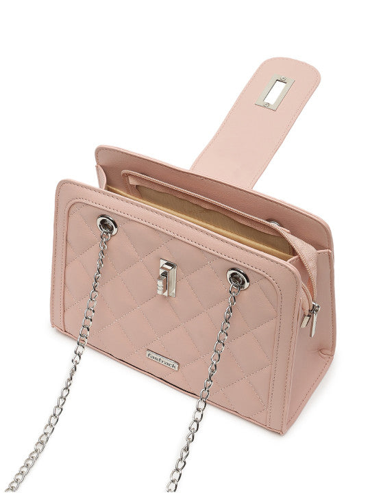 Powder Quilted Small Structured Shoulder Bag