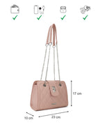 Powder Quilted Small Structured Shoulder Bag