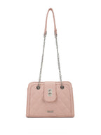 Powder Quilted Small Structured Shoulder Bag