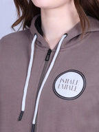 Women Printed Hooded Sweatshirt