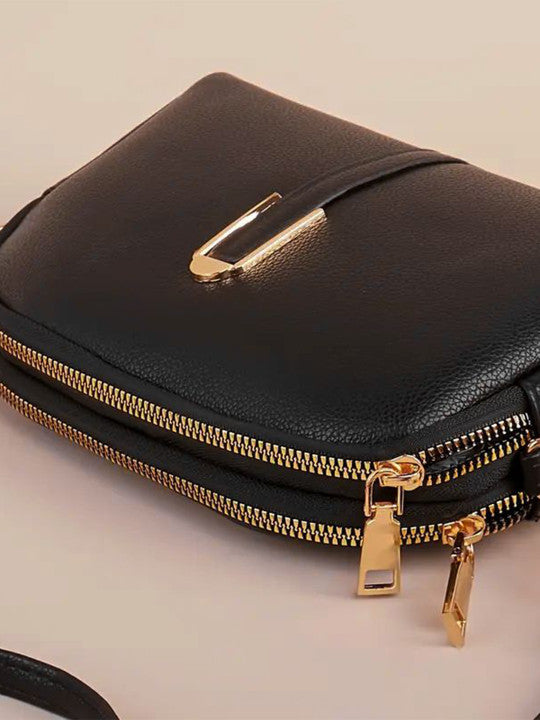 Detachable Strap Structured Sling Bag