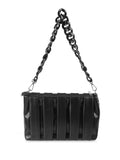 Striped Small Structured Shoulder Bag
