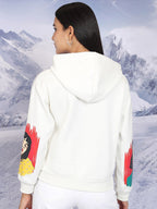 Graphic Printed Hooded Pullover Sweatshirt