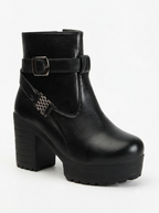 Women Round-Toe Chunky Boots