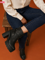 Women Round-Toe Chunky Boots