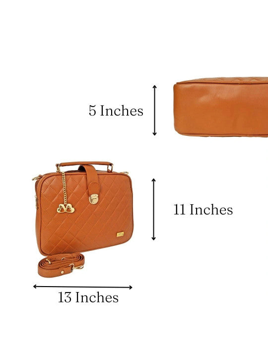 PU Structured Handheld Bag with Quilted