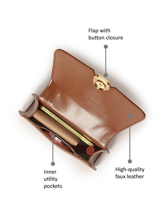 Solid Detachable Strap Structured Satchel Bag
