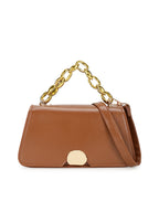 Solid Detachable Strap Structured Satchel Bag