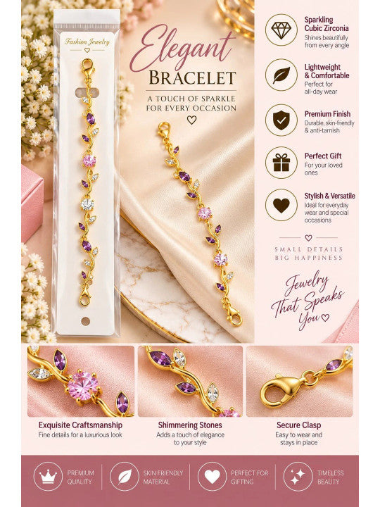 Women Gold-Plated Charm Bracelet