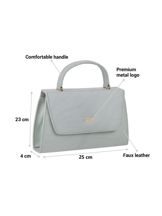 Textured Small Swagger Satchel Bag