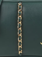 Solid In Built Mobile Pouch Buckle Detail Structured Sling Bag