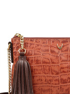 Morocco Animal Leather Structured Sling Bag