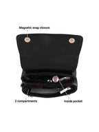 Detachable Strap Zip Detail Structured Satchel Bag