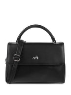 Detachable Strap Zip Detail Structured Satchel Bag